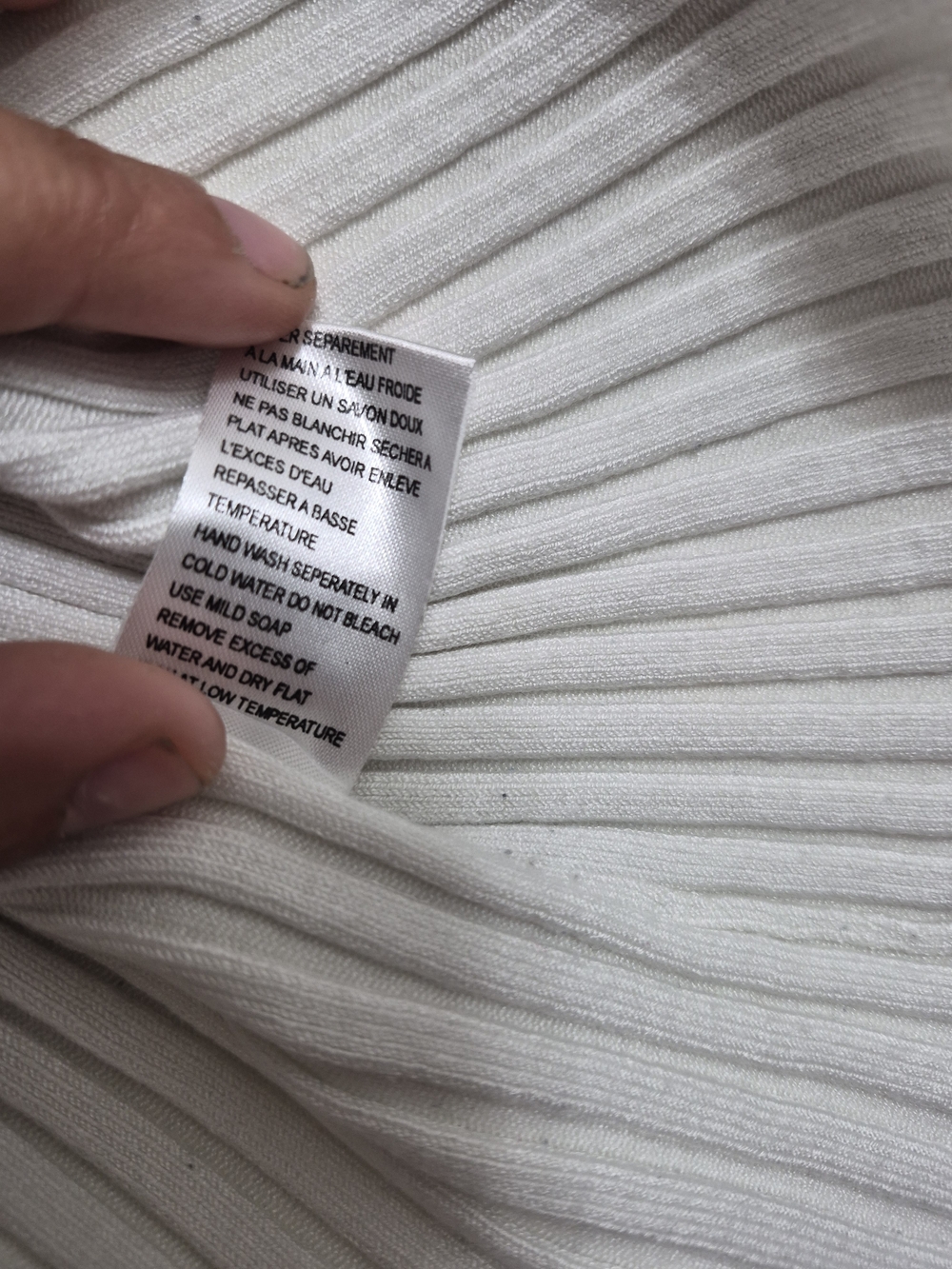 Simons Cream Ribbed Long-Sleeve Sweater - Picture 5 of 5